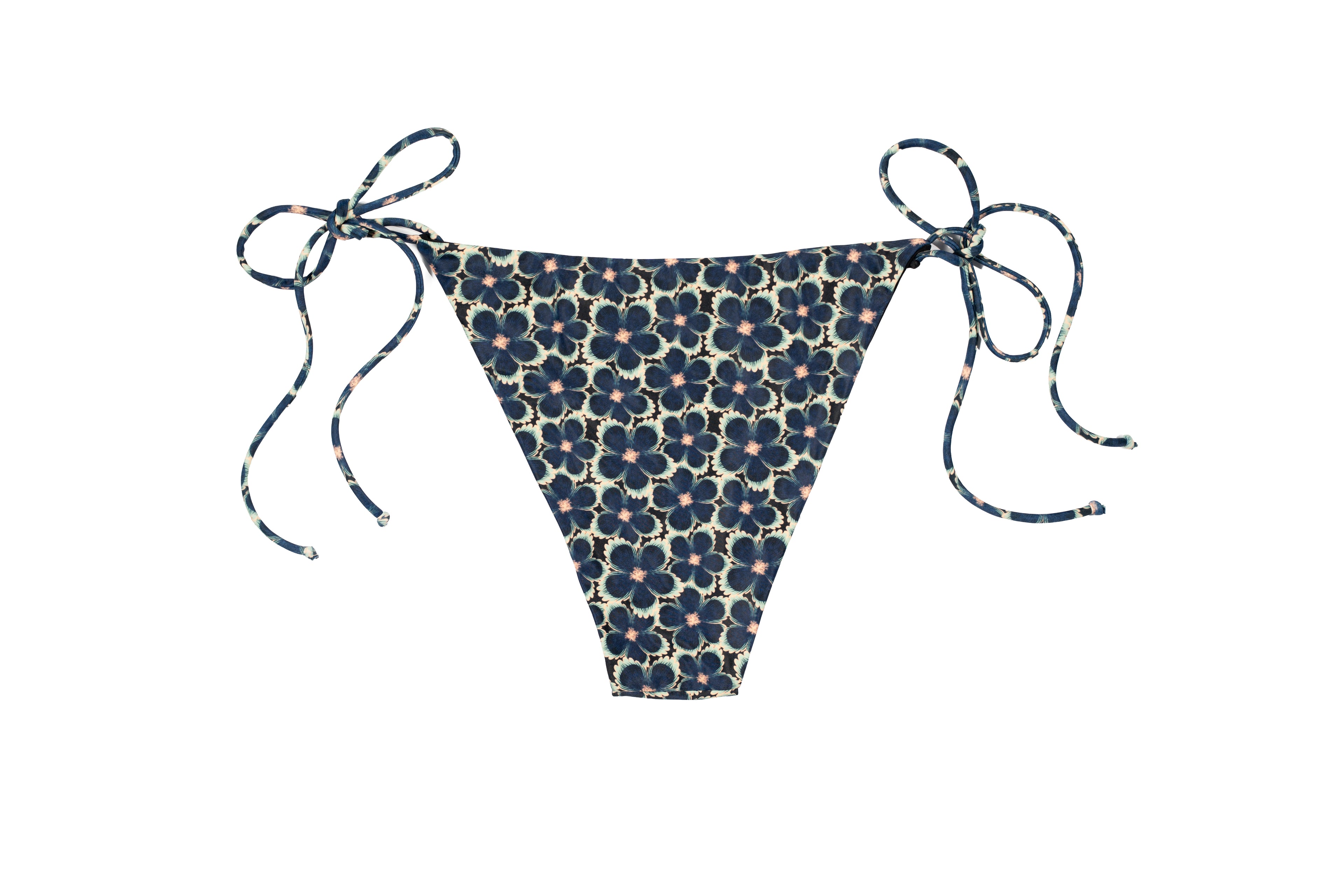 Bikinitrusser med bindebånd - Midnight Bloom